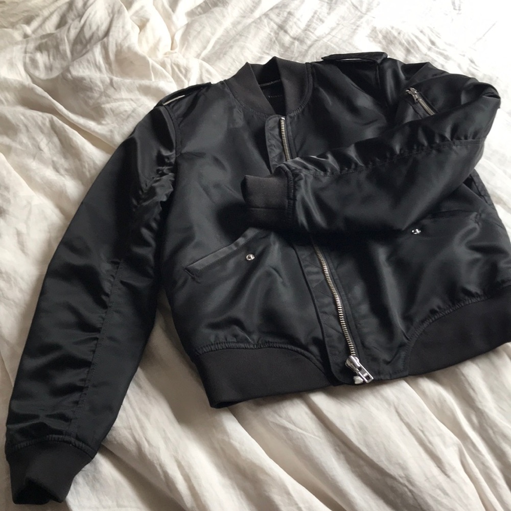 Aritzia Talula Black Whitby Bomber